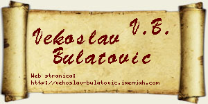 Vekoslav Bulatović vizit kartica